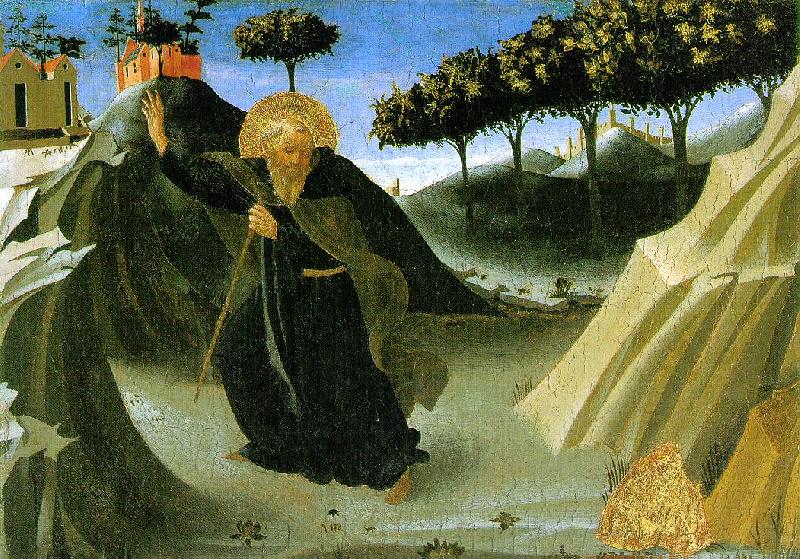 ANGELICO  Fra Saint Anthony the Abbot Tempted by a Lump of Gold France oil painting art